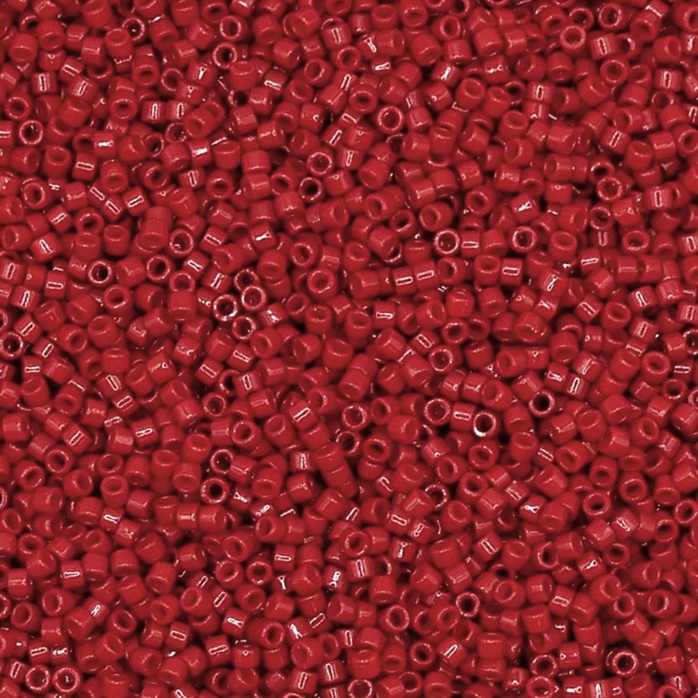 Miyuki 11/0 Delica Seed Beads, duracoat opaque barn red (DB2354)