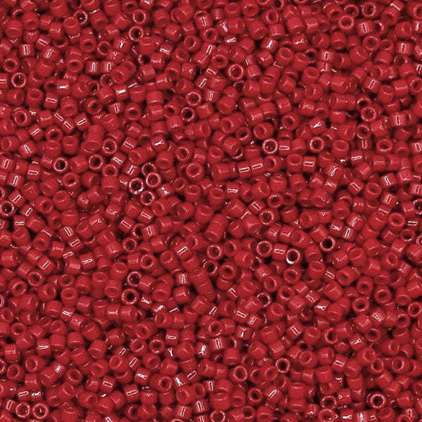 Miyuki 11/0 Delica Seed Beads, duracoat opaque barn red (DB2354)