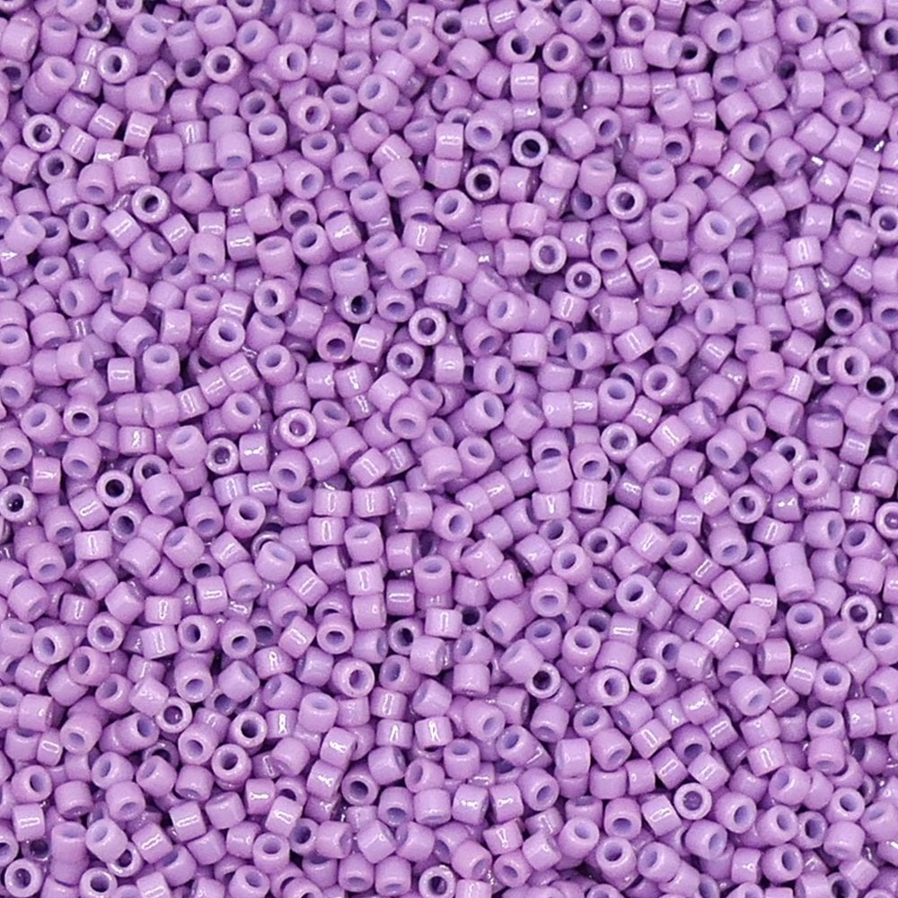 Miyuki 11/0 Delica Seed Beads, duracoat opaque crocus (DB2136)