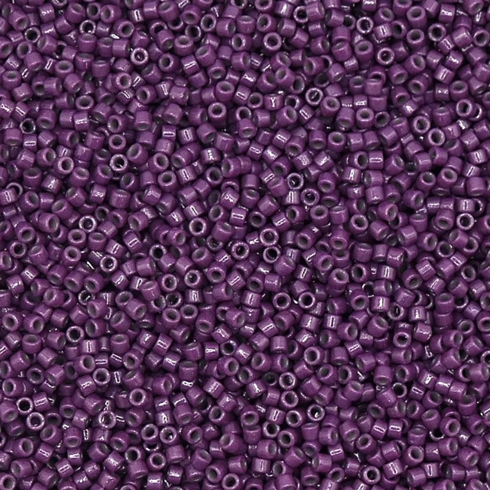 Miyuki 11/0 Delica Seed Beads, duracoat opaque dark purple (DB2360)