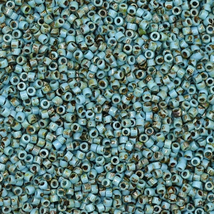 Miyuki 11/0 Delica Seed Beads, picasso seafoam green (DB2264)
