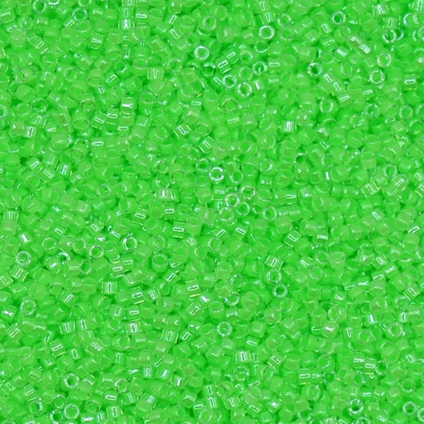 Miyuki 11/0 Delica Seed Beads, luminous mint green (DB2040)