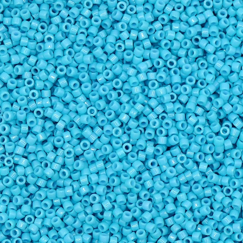 Miyuki 11/0 Delica Seed Beads, duracoat opaque nile blue (DB2128)