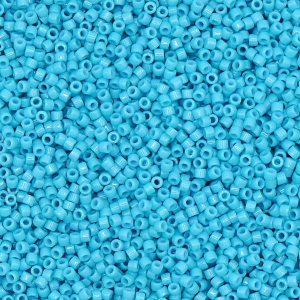 Miyuki 11/0 Delica Seed Beads, duracoat opaque nile blue (DB2128)