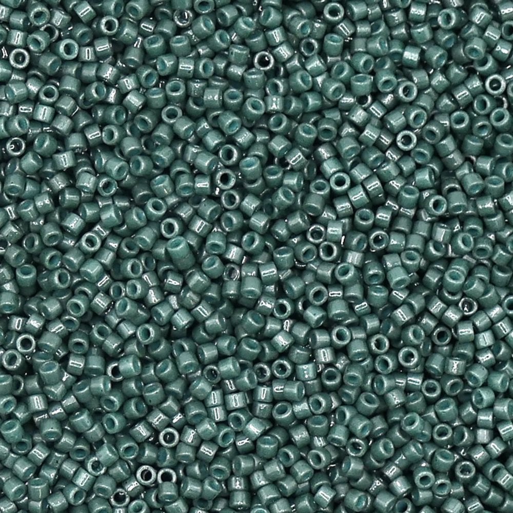 Miyuki 11/0 Delica Seed Beads, duracoat opaque spruce green (DB2358)