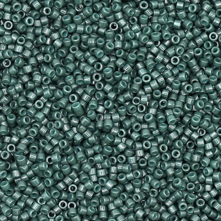 Miyuki 11/0 Delica Seed Beads, duracoat opaque spruce green (DB2358)
