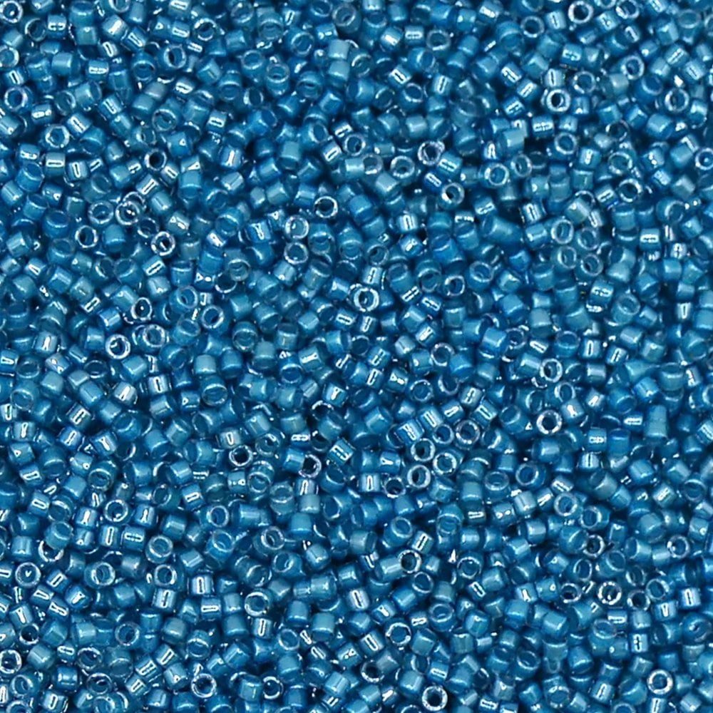 Miyuki 11/0 Delica Seed Beads, luminous dusk blue (DB2054)