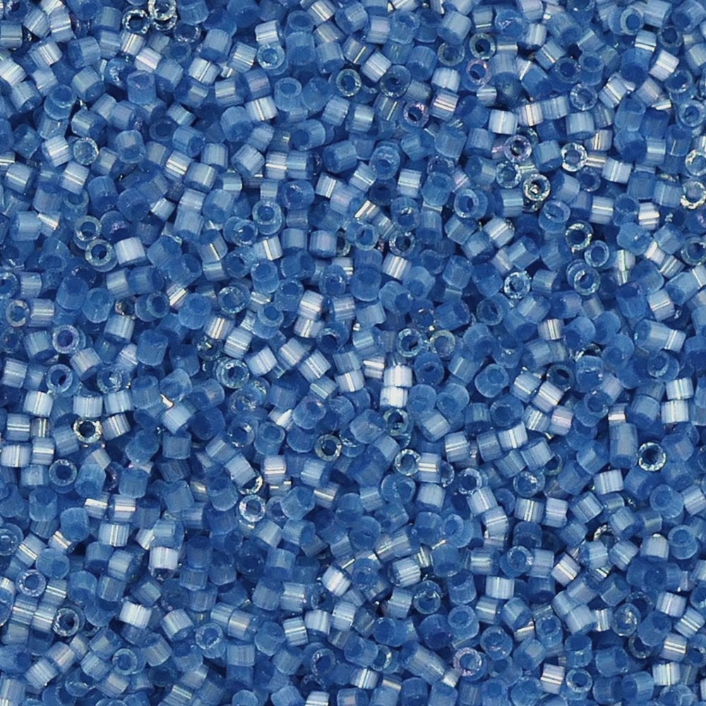 Miyuki 11/0 Delica Seed Beads, dyed dusk blue silk satin (DB1811)