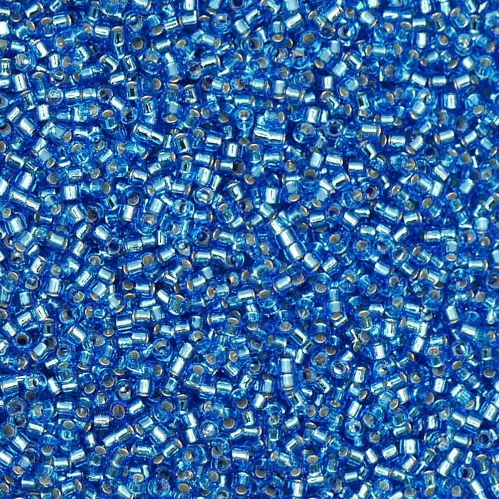Miyuki 11/0 Delica Seed Beads, silver lined azure (DB1210)