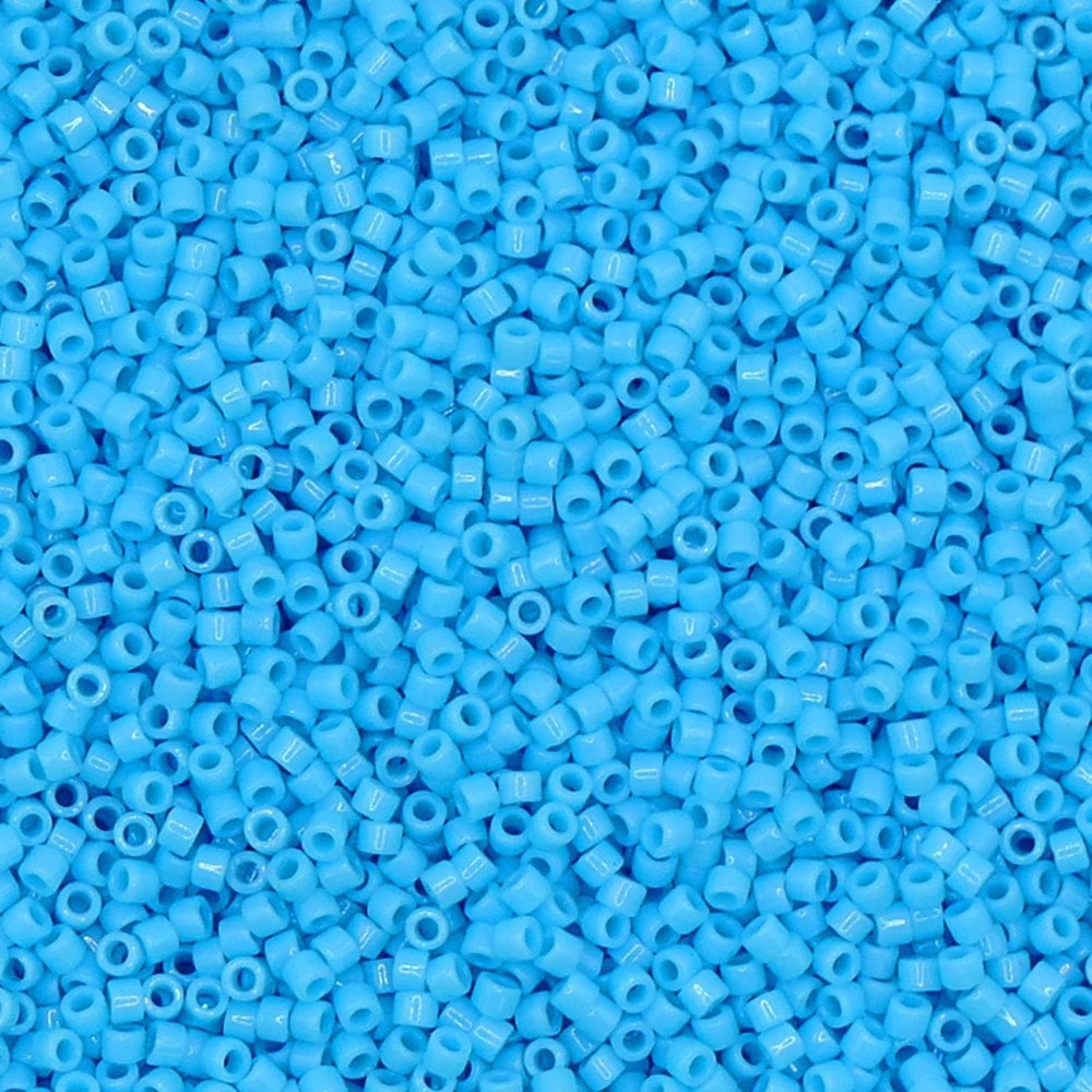 Miyuki 11/0 Delica Seed Beads, opaque turquoise (DB725)