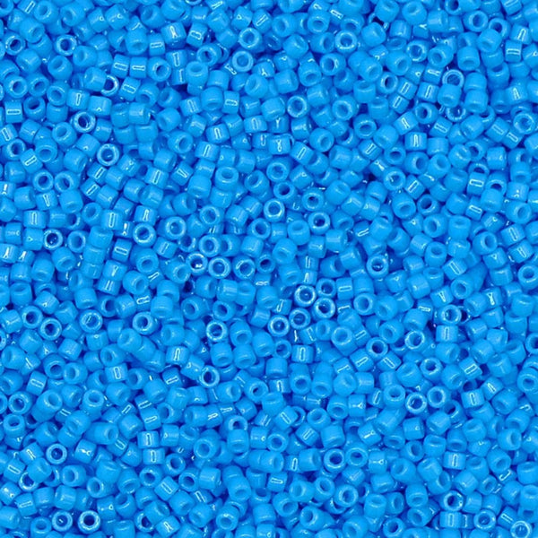 Miyuki 11/0 Delica Seed Beads, dyed opaque capri blue (DB659)