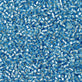 Miyuki 11/0 Delica Seed Beads, silver lined aqua (DB044)