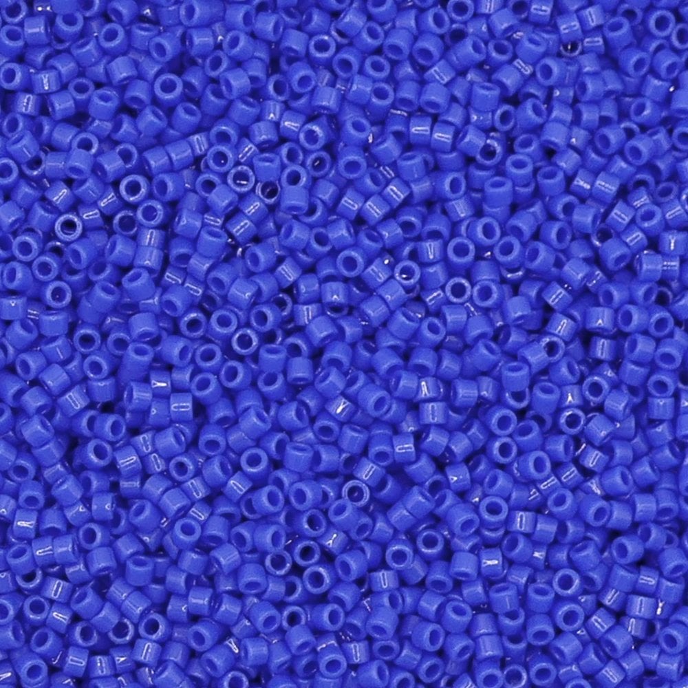 Miyuki 11/0 Delica Seed Beads, opaque cyan blue (DB1138)