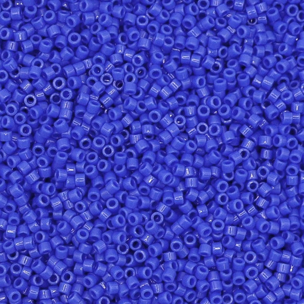 Miyuki 11/0 Delica Seed Beads, opaque cyan blue (DB1138)