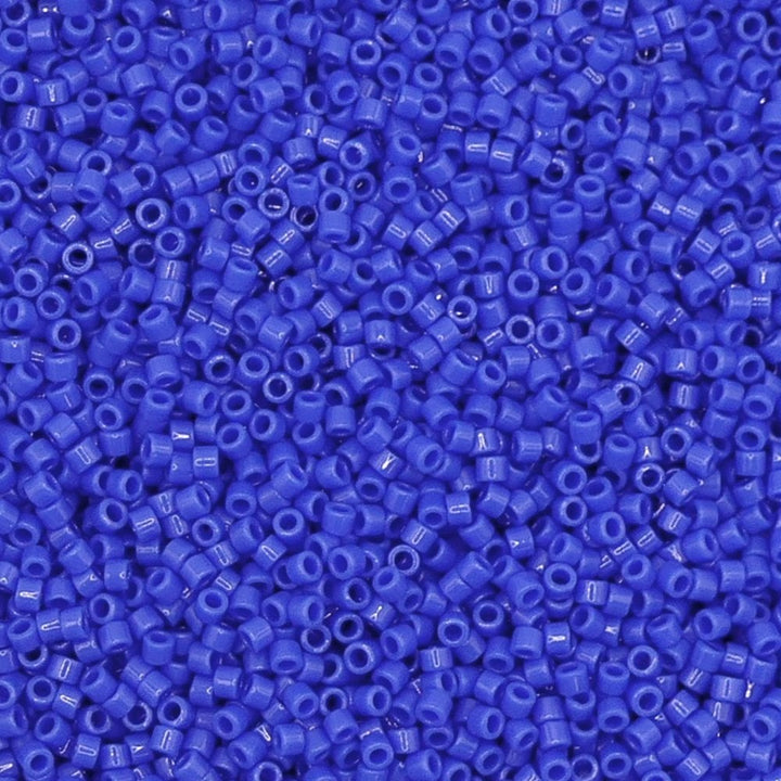 Miyuki 11/0 Delica Seed Beads, opaque cyan blue (DB1138)