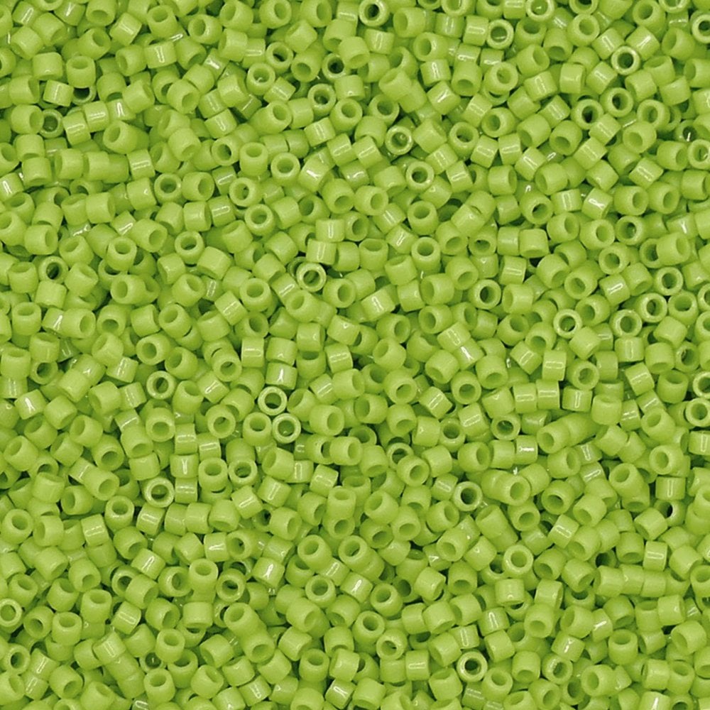Miyuki 11/0 Delica Seed Beads, opaque chartreuse (DB733)