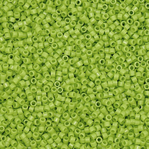 Miyuki 11/0 Delica Seed Beads, opaque chartreuse (DB733)