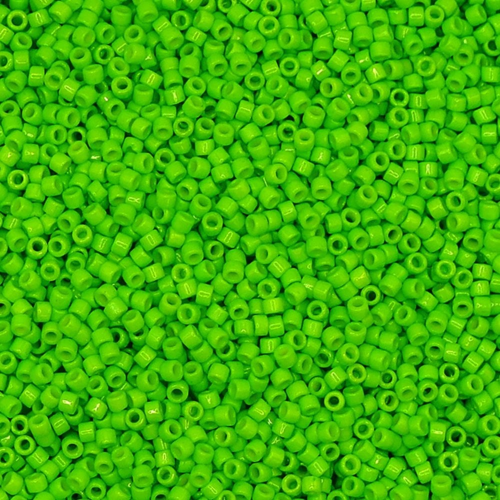 Miyuki 11/0 Delica Seed Beads, duracoat opaque kiwi (DB2121)