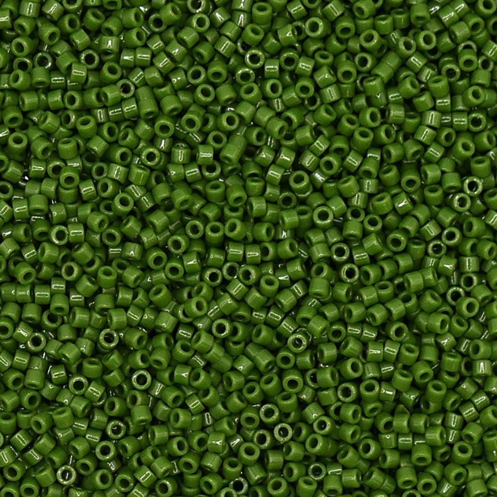 Miyuki 11/0 Delica Seed Beads, opaque avocado (DB1135)