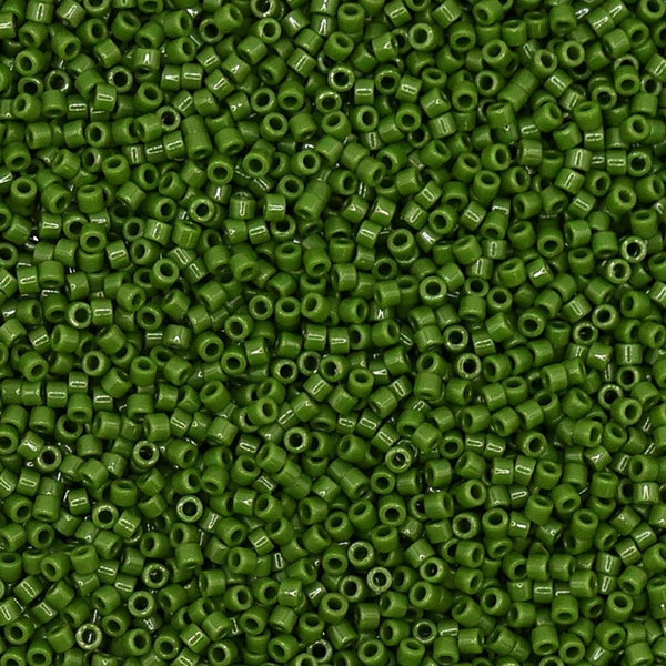 Miyuki 11/0 Delica Seed Beads, opaque avocado (DB1135)