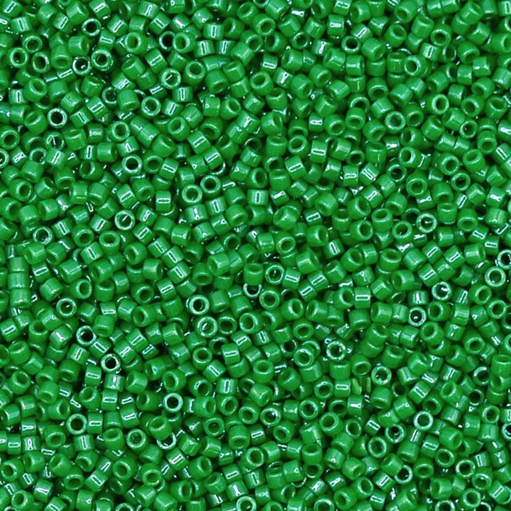 Miyuki 11/0 Delica Seed Beads, opaque kelly green (DB655)