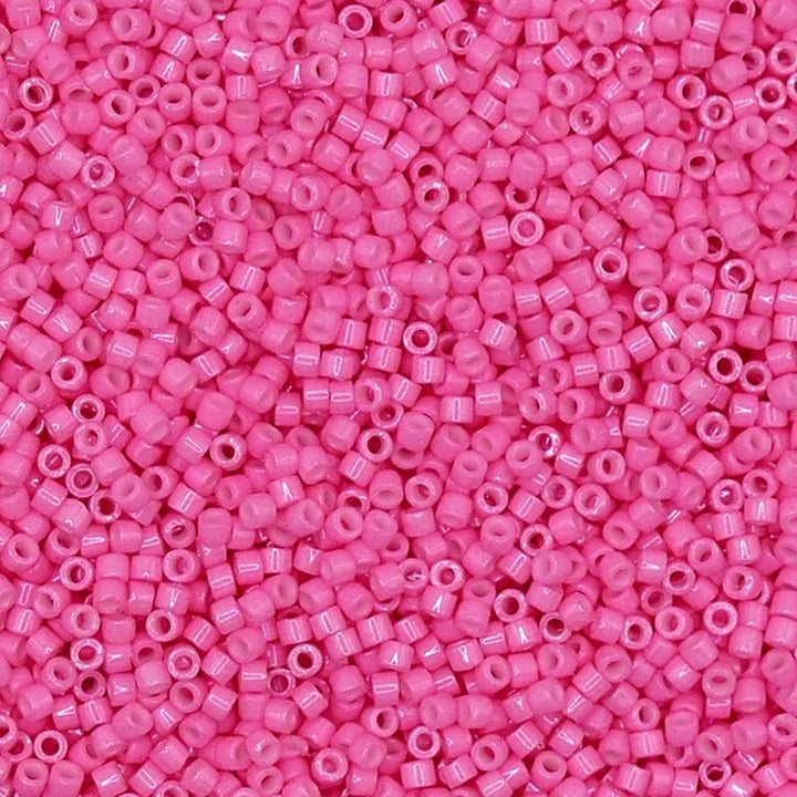 Miyuki 11/0 Delica Seed Beads, dyed opaque rose (DB1371)
