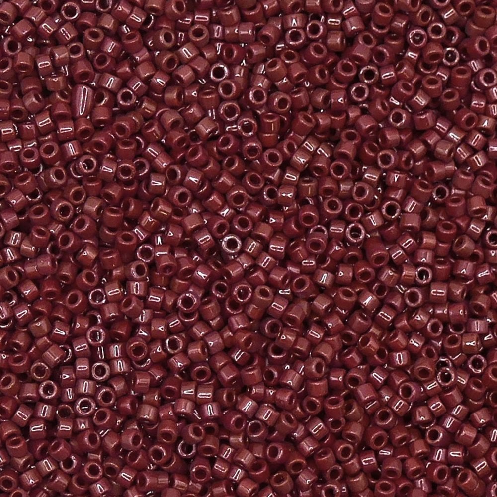 Miyuki 11/0 Delica Seed Beads, opaque currant (DB1134)