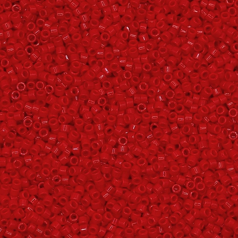 Miyuki 11/0 Delica Seed Beads, opaque dark cranberry (DB723)