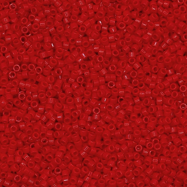 Miyuki 11/0 Delica Seed Beads, opaque dark cranberry (DB723)