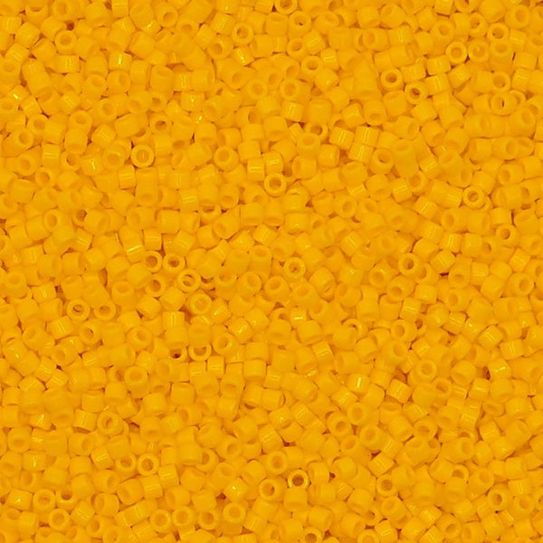 Miyuki 11/0 Delica Seed Beads, dyed opaque canary (DB1132)