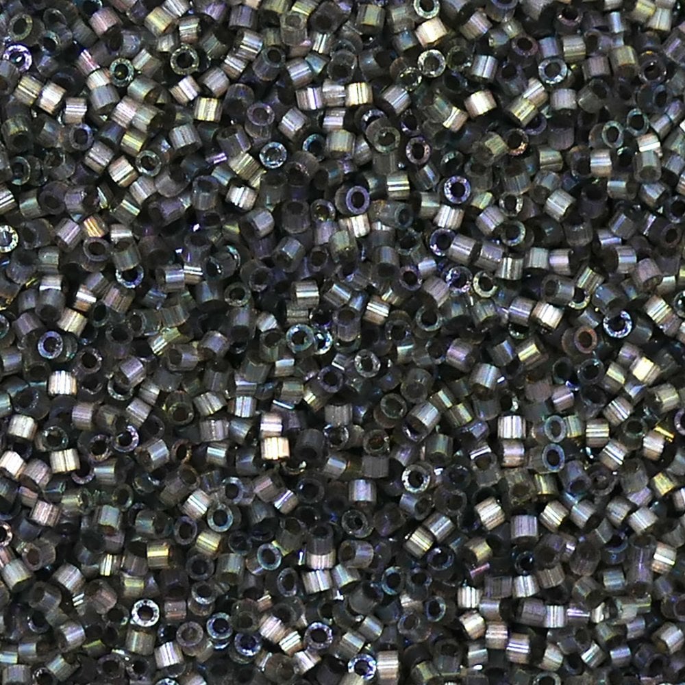 Miyuki 11/0 Delica Seed Beads, dyed rustic grey silk satin (DB1818)