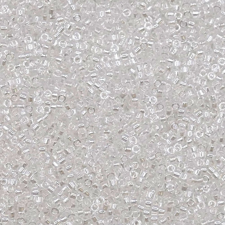 Miyuki 11/0 Delica Seed Beads, crystal luster (DB050)