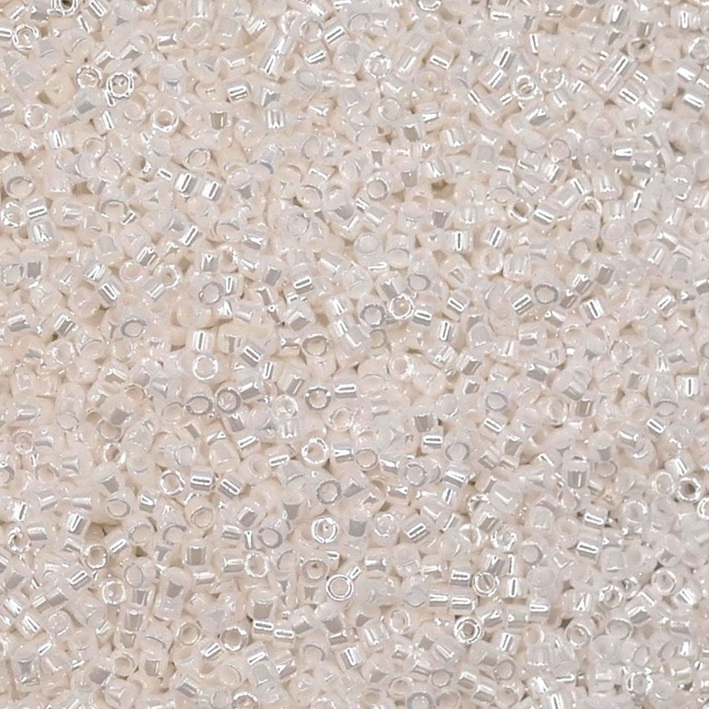 Miyuki 11/0 Delica Seed Beads, white pearl (DB201)