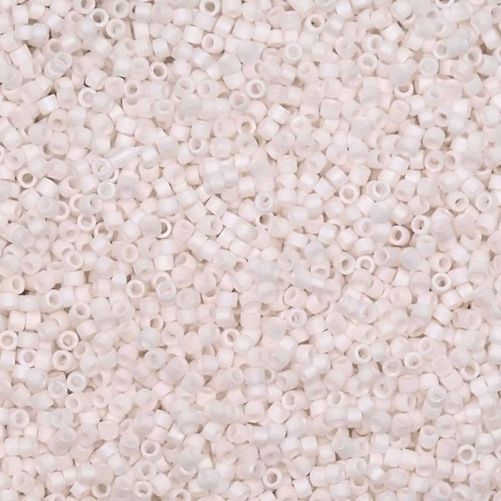 Miyuki 11/0 Delica Seed Beads, matte white (DB351)