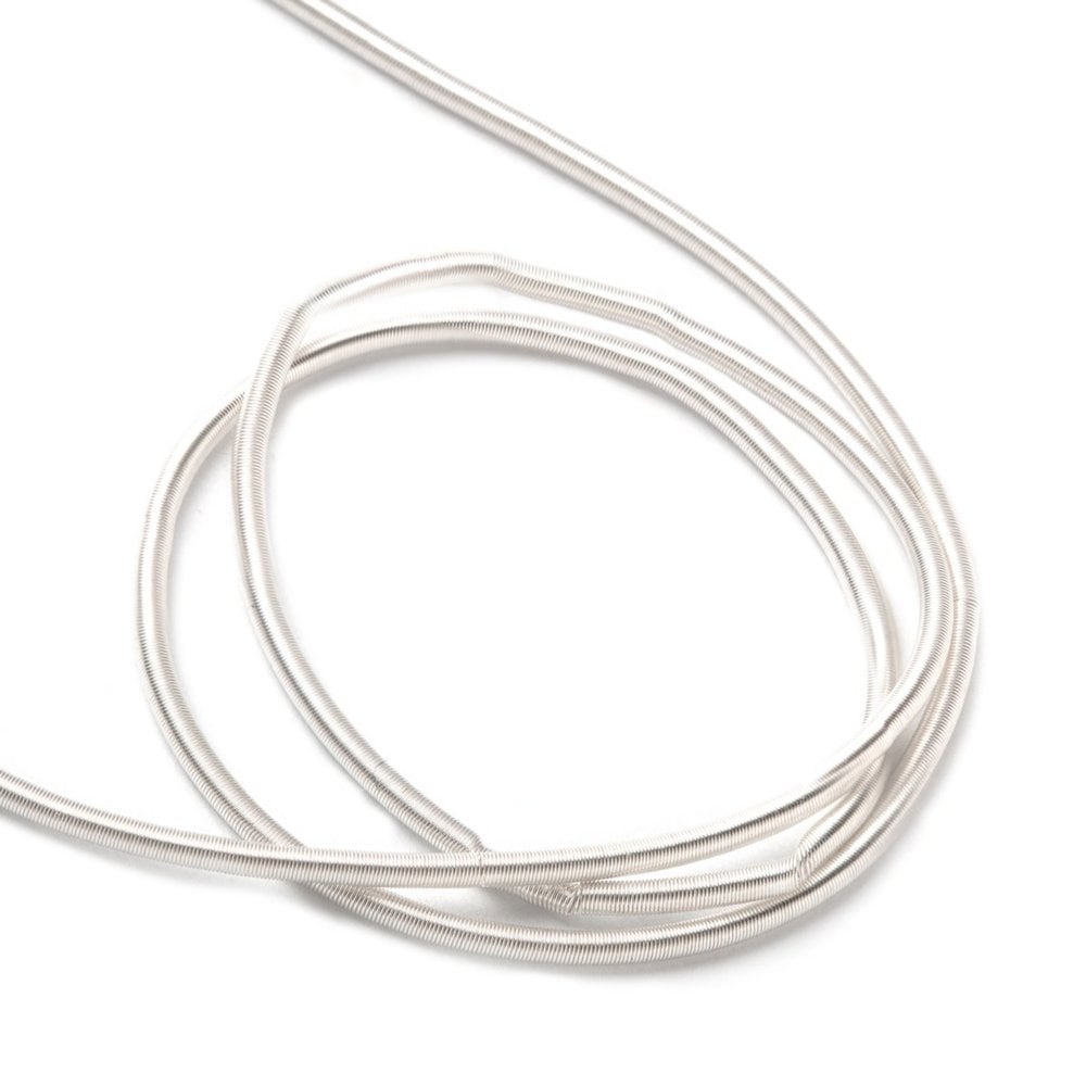 1.2mm / 75cm French Wire Gimp, thick, silver-plated