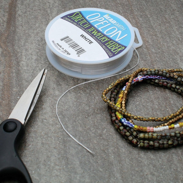 0.8mm Opelon Stretch Jewelry Fiber, white, additional photo