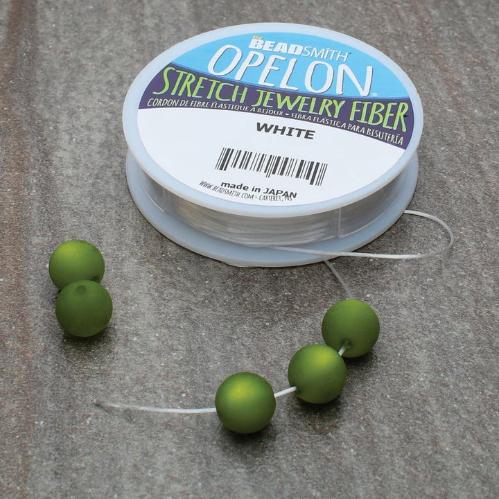 1.2mm Opelon Stretch Jewelry Fiber, white, additional photo