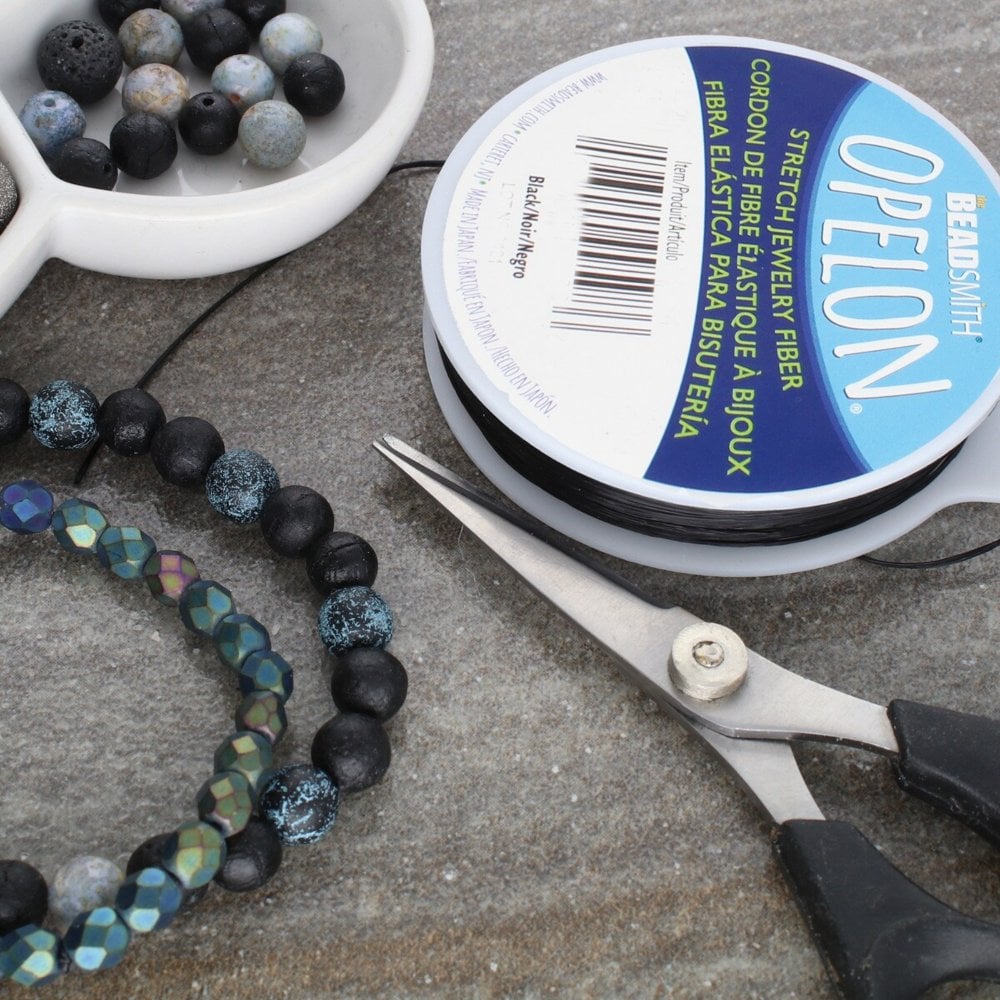 0.7mm Opelon Stretch Jewelry Fiber, black, additional photo