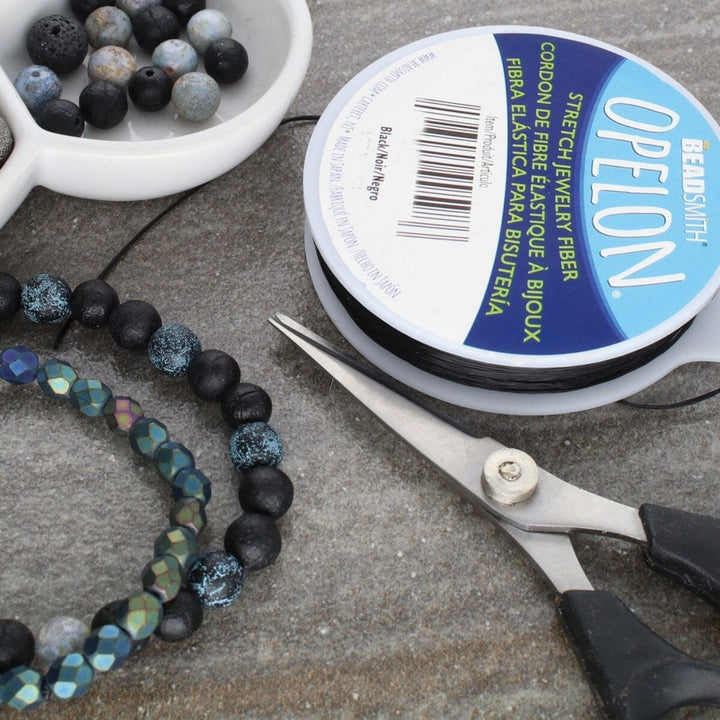 0.7mm Opelon Stretch Jewelry Fiber, black, additional photo