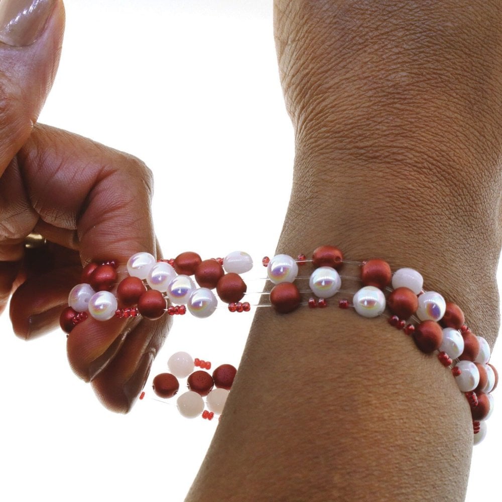 0.4mm Opelon Stretch Jewelry Fiber, white, additional photo