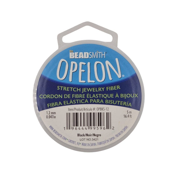 1.2mm Opelon Stretch Jewelry Fiber, black