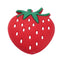 Silicone Strawberry Beads 27mm, red