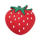 Silicone Strawberry Beads 27mm, red