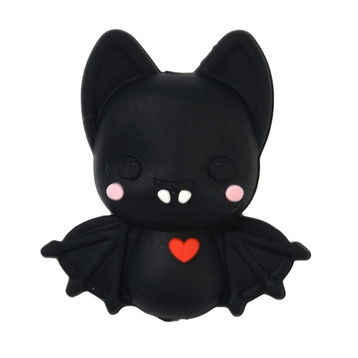 Silicone Bat Beads 30mm, black