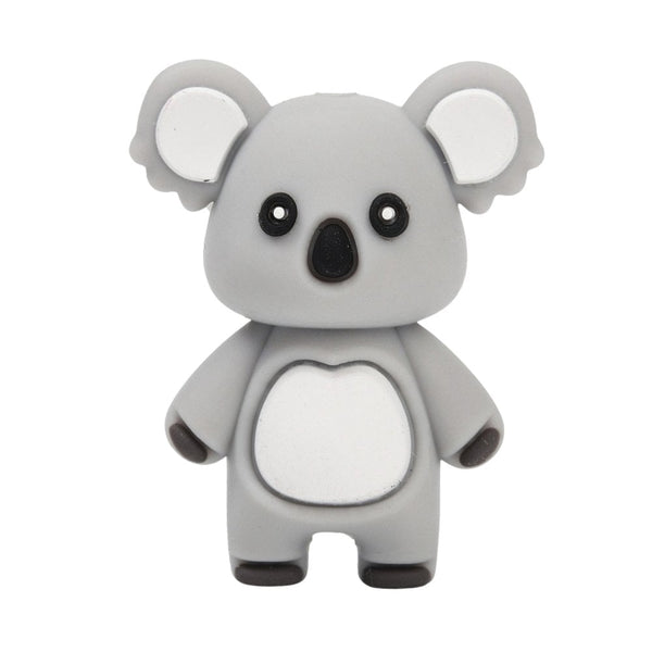 Silicone Koala Beads 30mm, grey