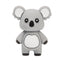 Silicone Koala Beads 30mm, grey