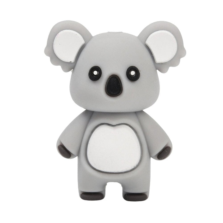 Silicone Koala Beads 30mm, grey