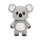 Silicone Koala Beads 30mm, grey