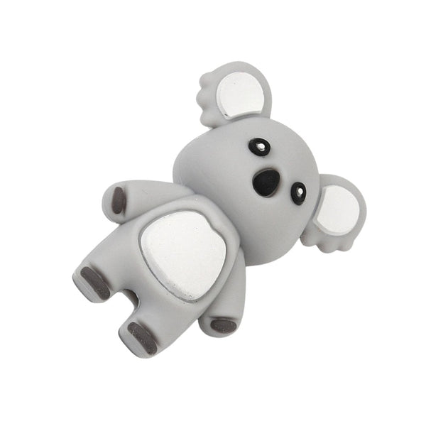 Silicone Koala Beads 30mm, grey, additional photo