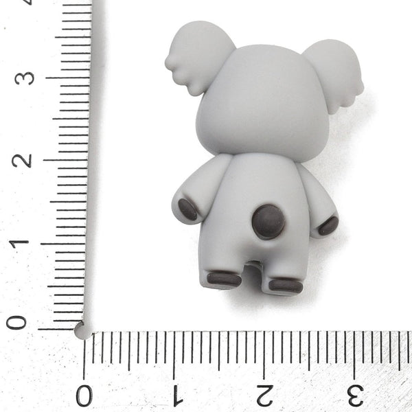 Silicone Koala Beads 30mm, grey, additional photo